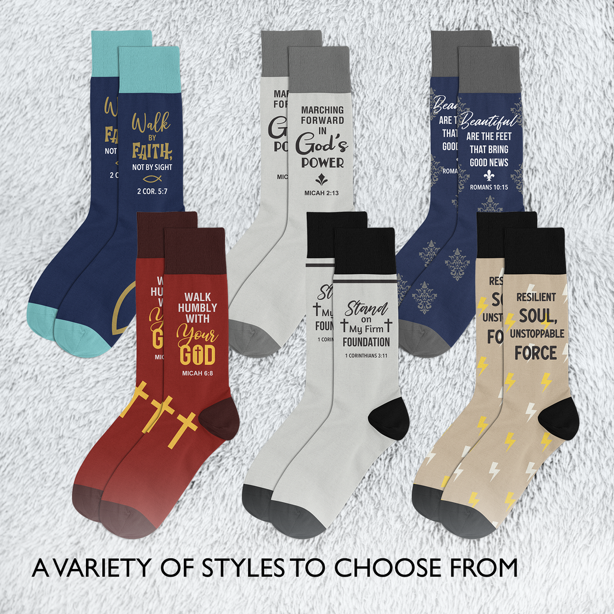 Men's Crew Socks | One Step At A Time