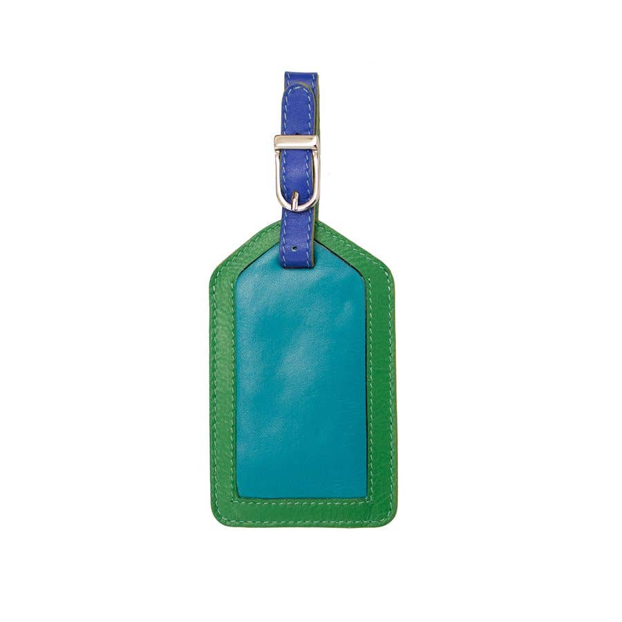 leather luggage tag