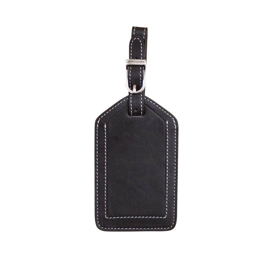 leather luggage tag