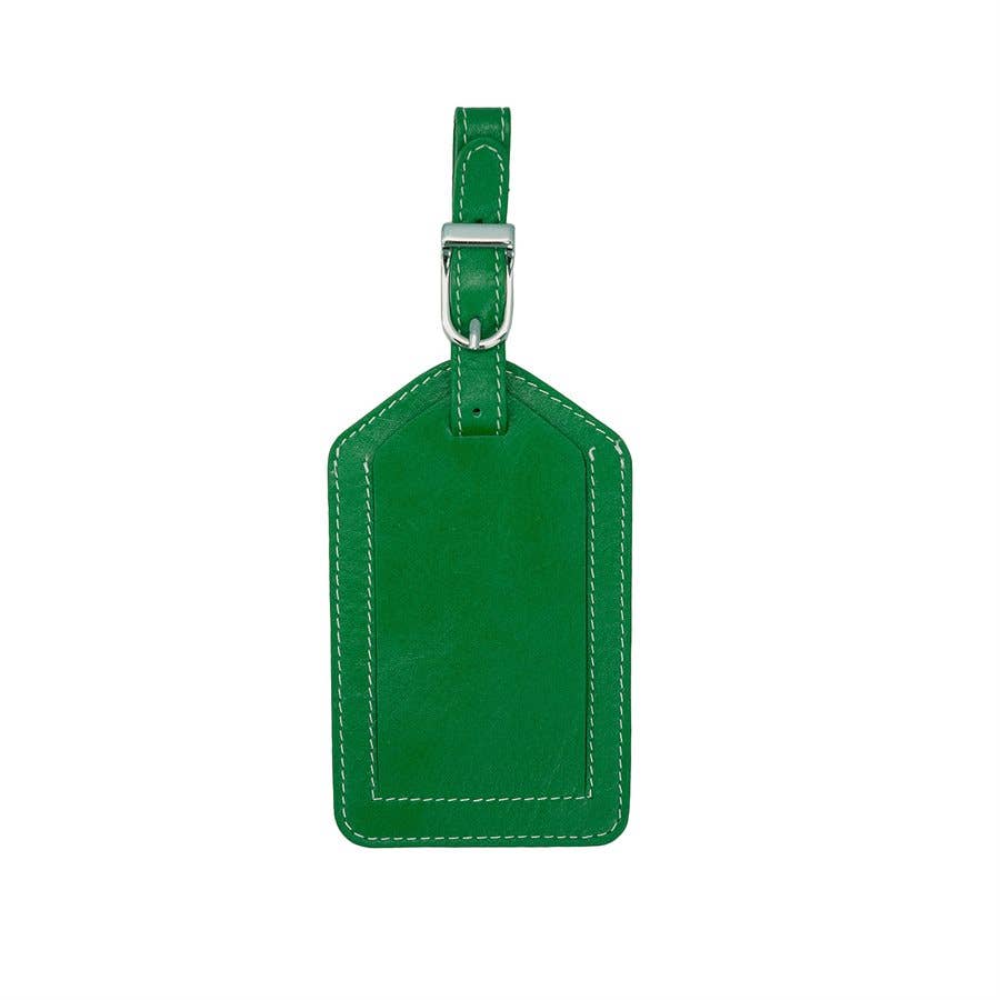 leather luggage tag