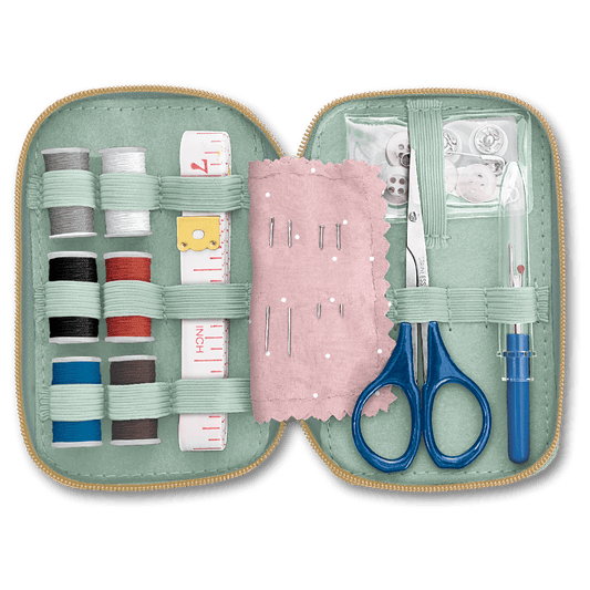 Compact Sewing Kit | Green Jacobean