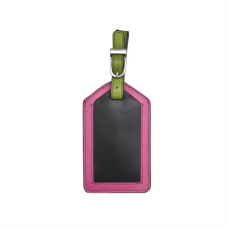 leather luggage tag