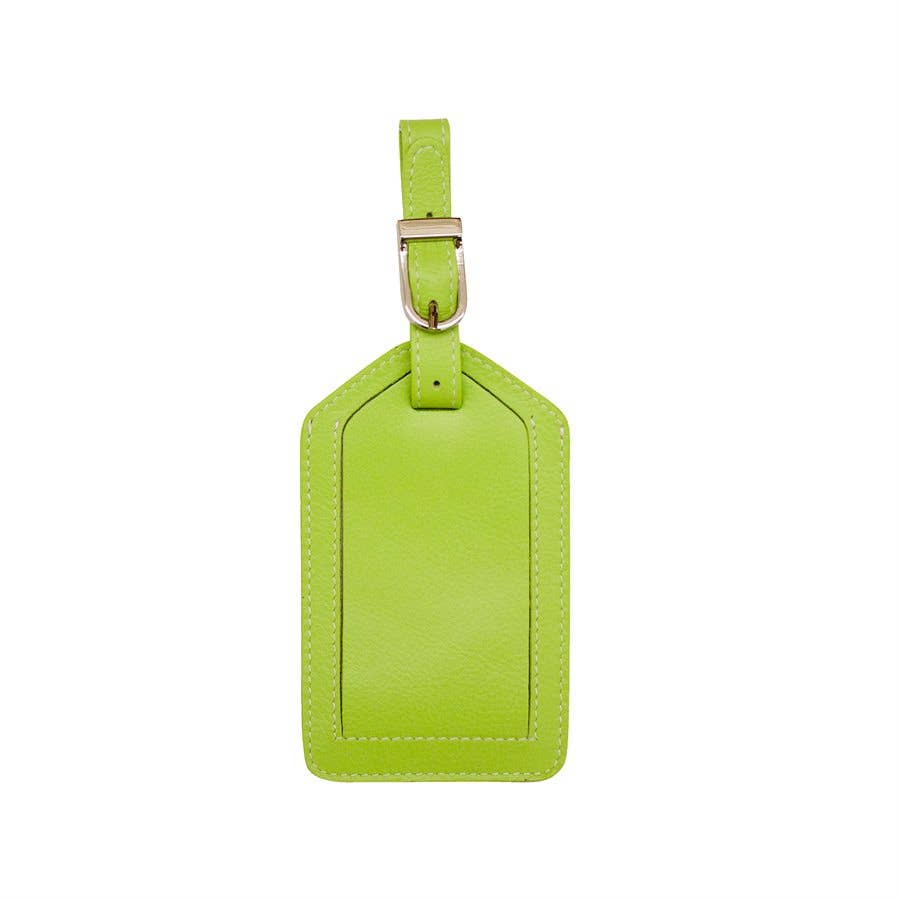 leather luggage tag
