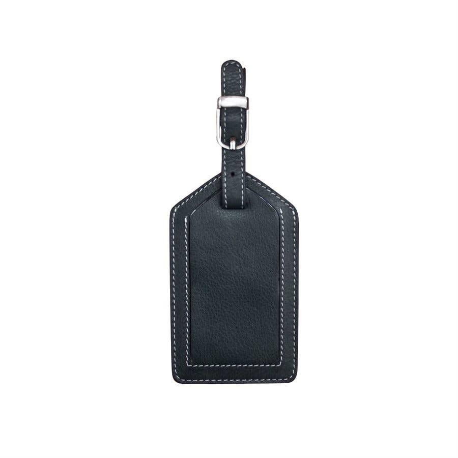 leather luggage tag