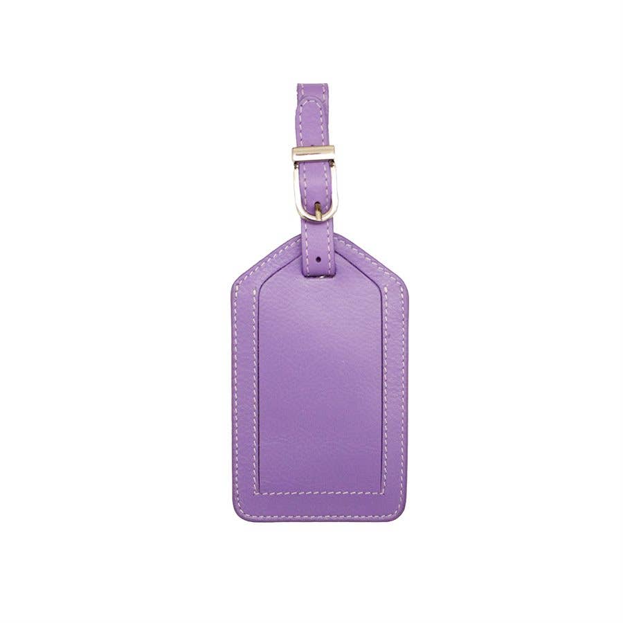 leather luggage tag