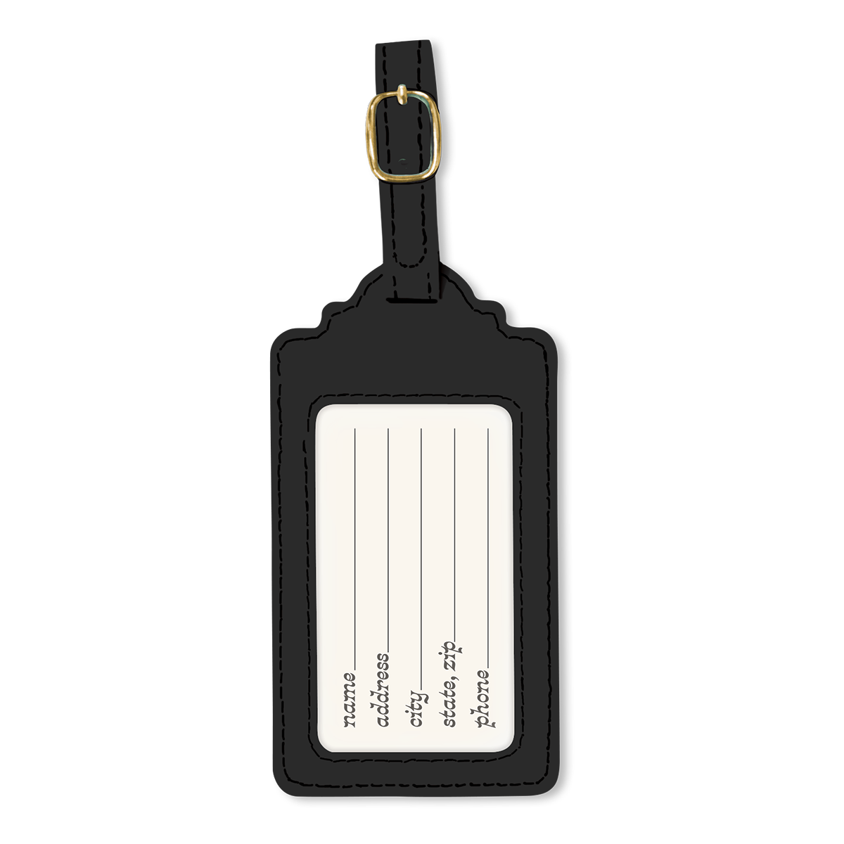 Fashion Luggage Tag | Black Floral
