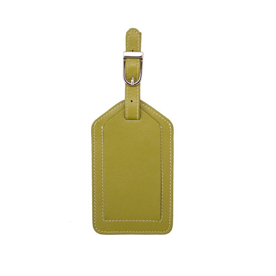 leather luggage tag