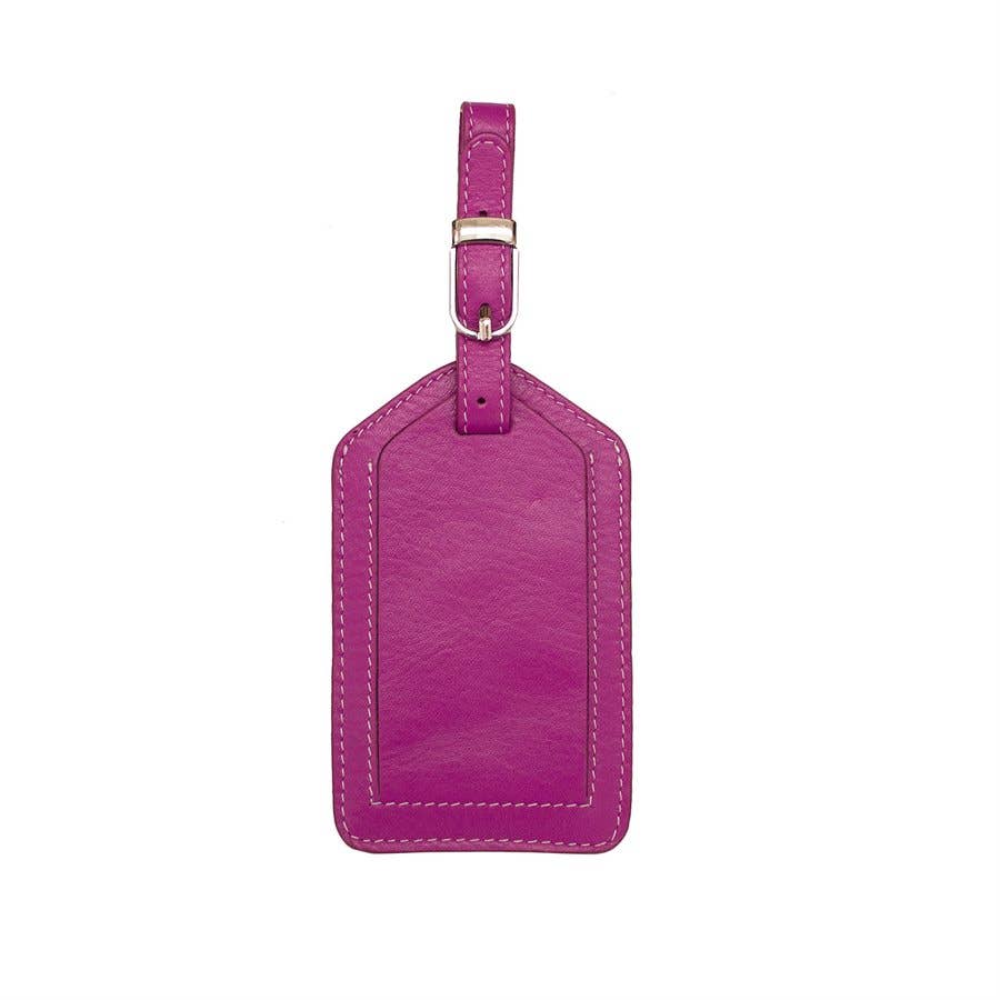 leather luggage tag