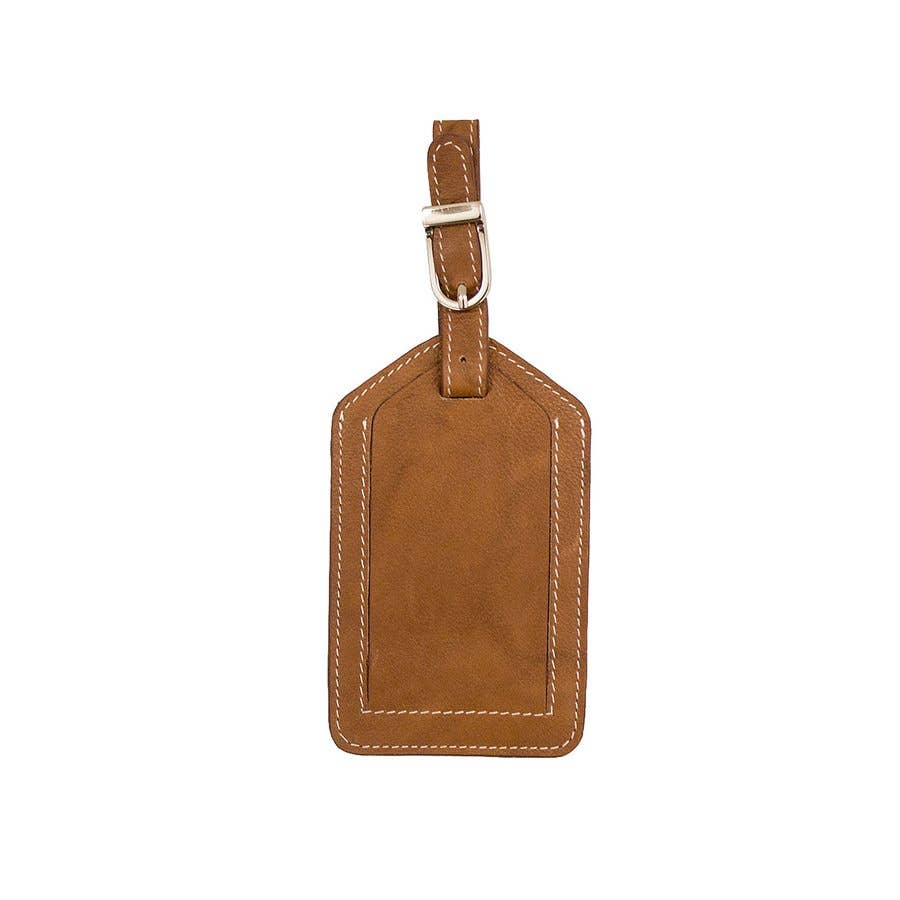 leather luggage tag