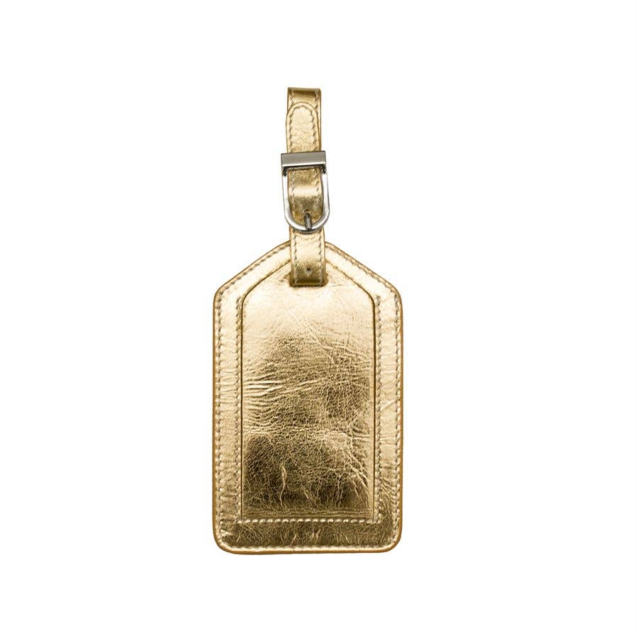 leather luggage tag