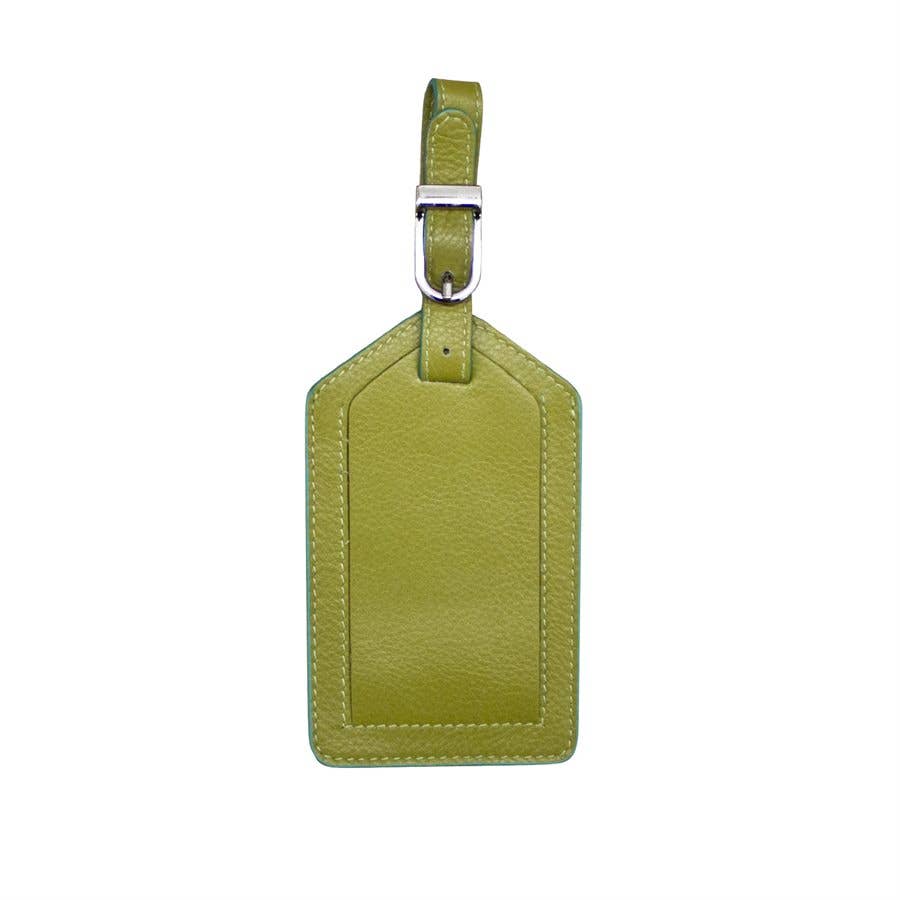leather luggage tag