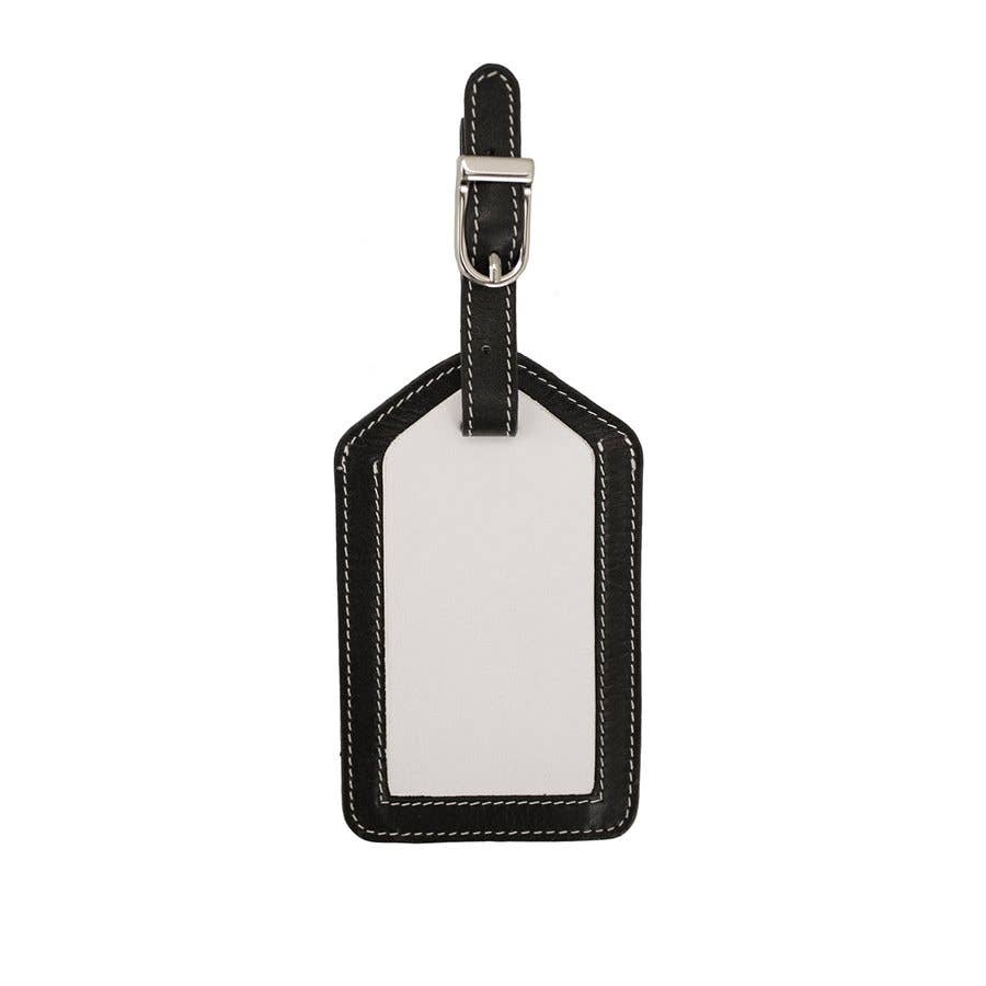 leather luggage tag
