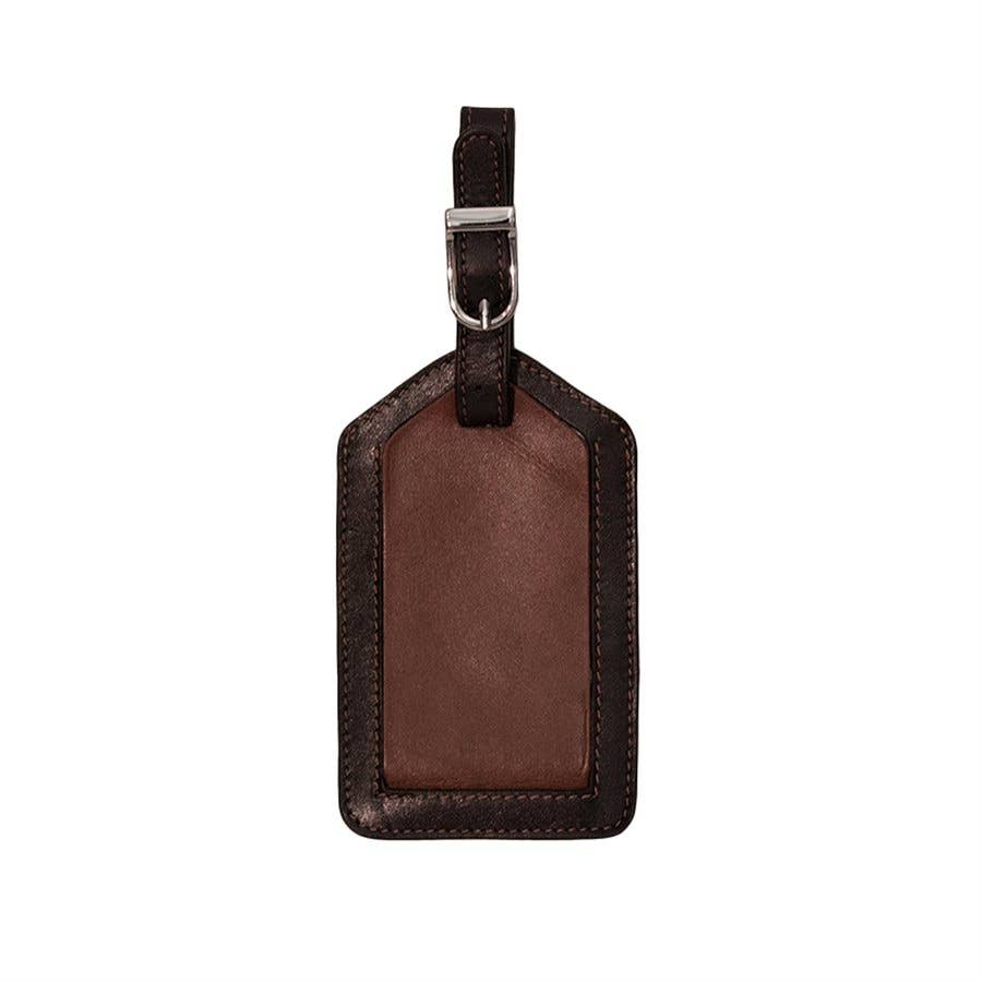 leather luggage tag