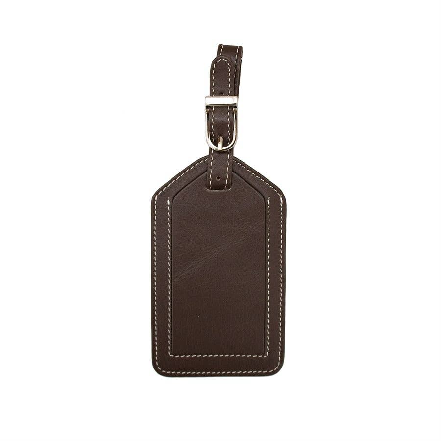 leather luggage tag
