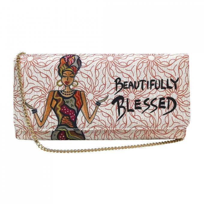 Canvas Statement Clutch | Beautifully Blessed