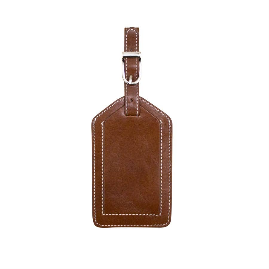leather luggage tag