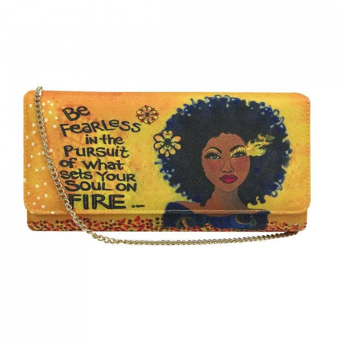 Canvas Statement Clutch | Soul on Fire