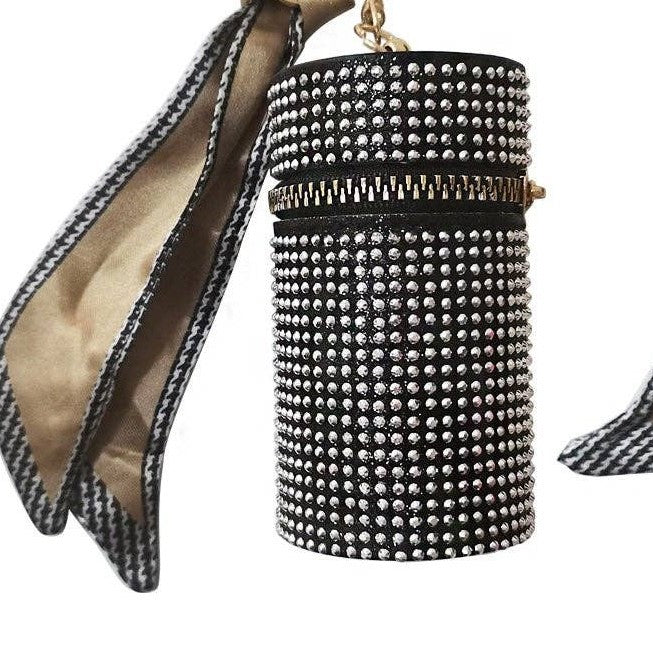 Studded Keyring Lipstick Case