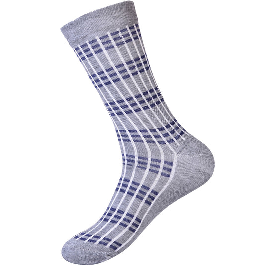 5-Pair Set Men's Crew Socks | Dashed