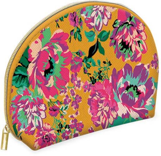Canvas Cosmetic Bag | Yellow Floral