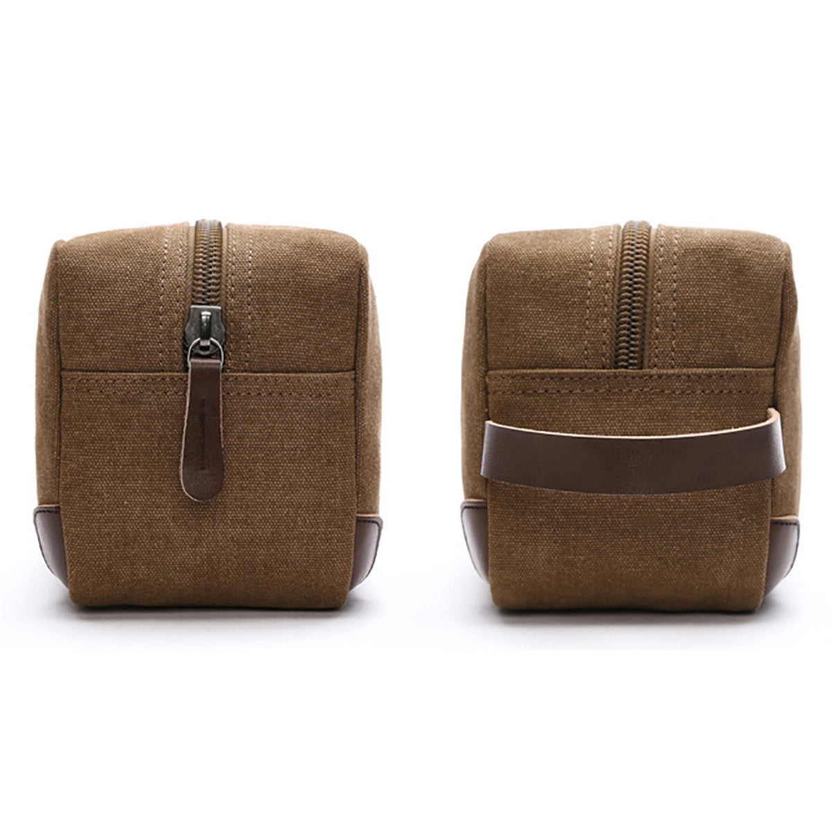 men's canvas/leather toiletry bag