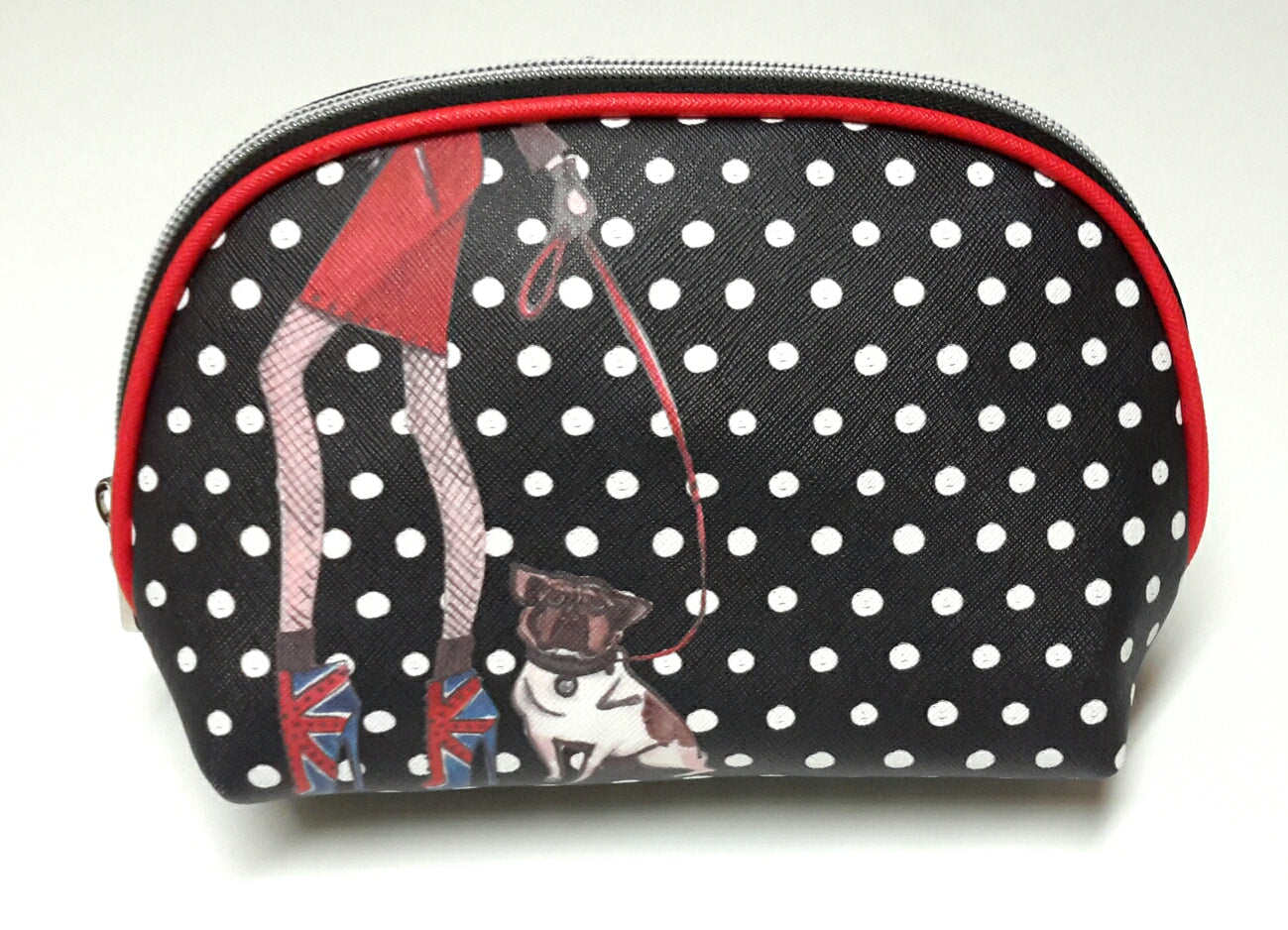 iZak NYC Leather Graphic Cosmetic Bag