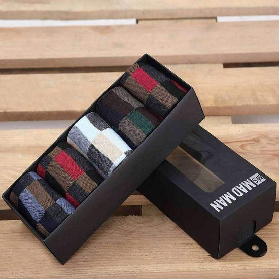 5-Pair Set Men's Crew Socks | Keyboard