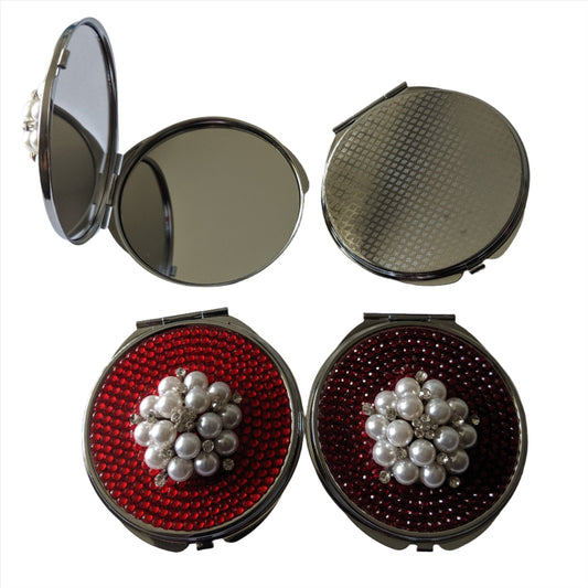 handmade compact makeup mirror | Pearl Bouquet