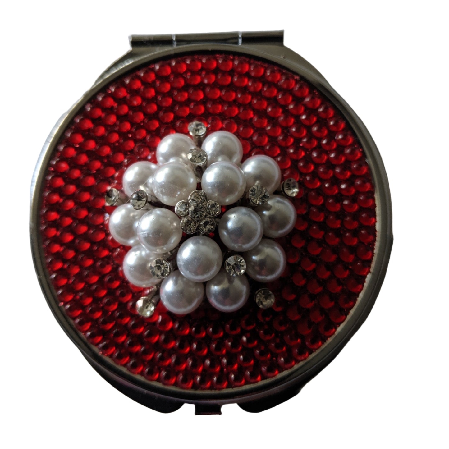 handmade compact makeup mirror | Pearl Bouquet