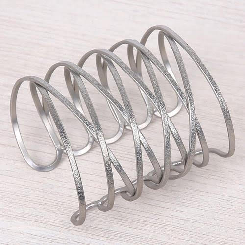 Silver Metal Cuff Bracelet | Mondor