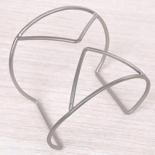 Silver Metal Cuff Bracelet | Arrow
