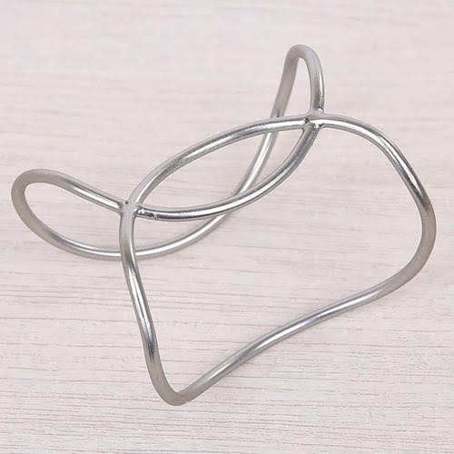 Silver Metal Cuff Bracelet | Crossover