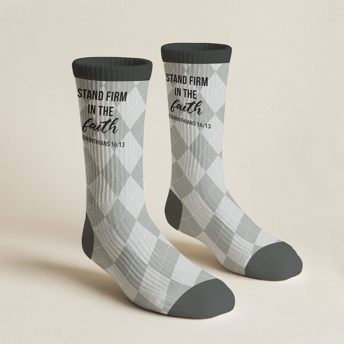 Men's Crew Socks | Stand Firm in Faith