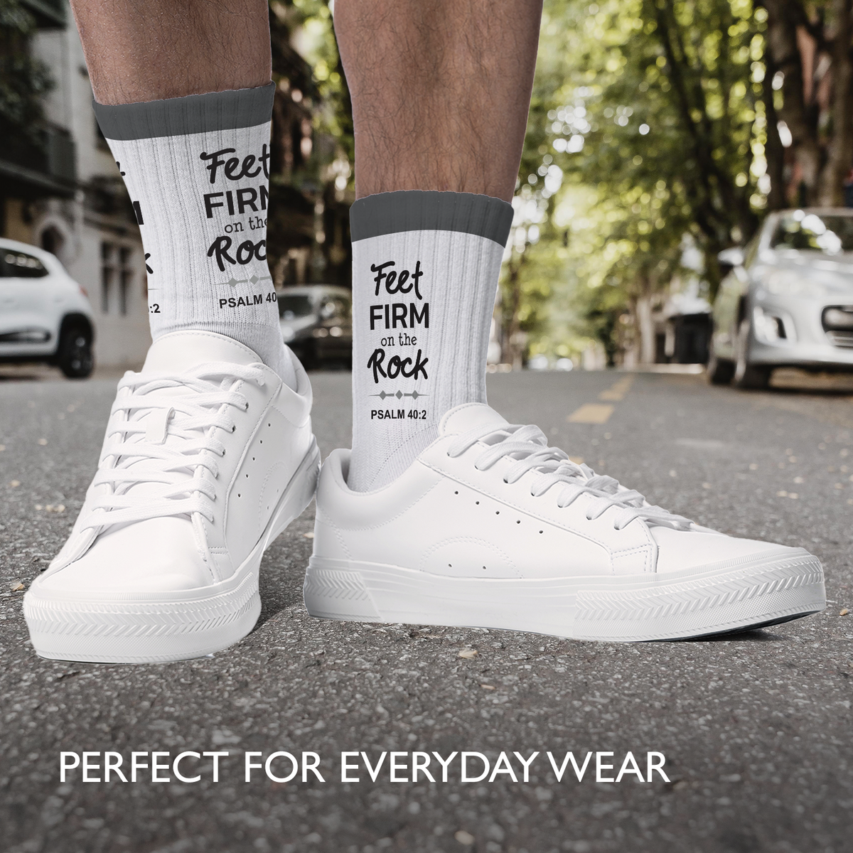 Men's Crew Socks | Firm On The Rock