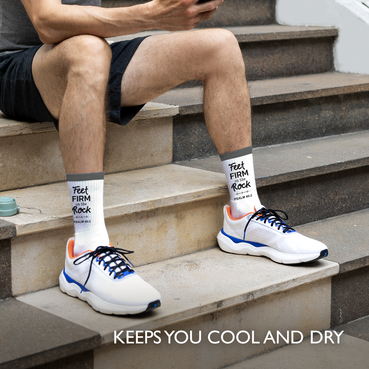 Men's Crew Socks | Firm On The Rock