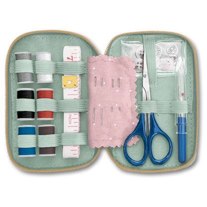 compact sewing kit | Purple Paisley