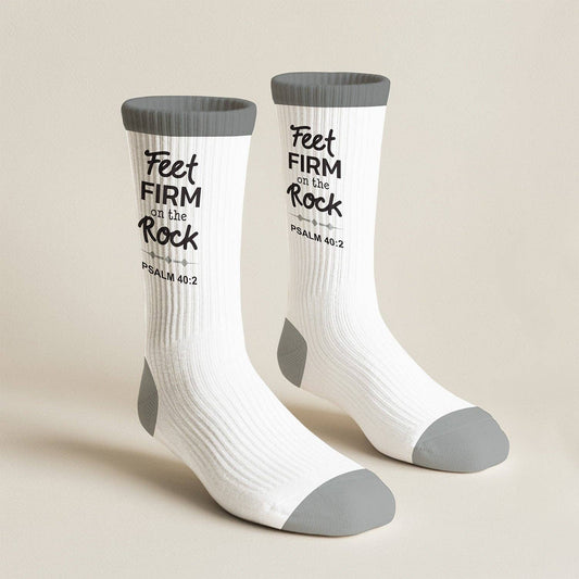 Men's Crew Socks | Firm On The Rock