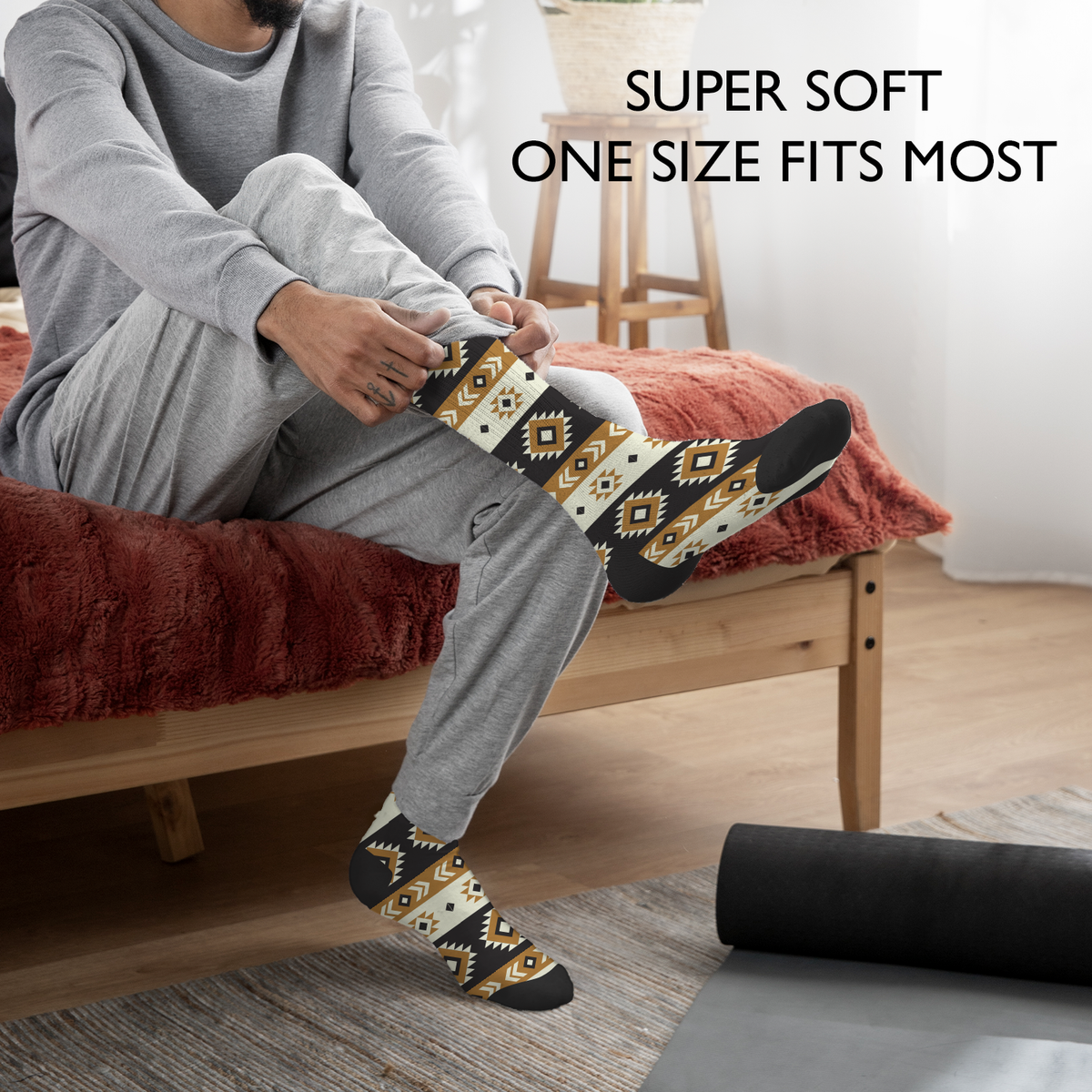 Men's Crew Socks | Kuba Black
