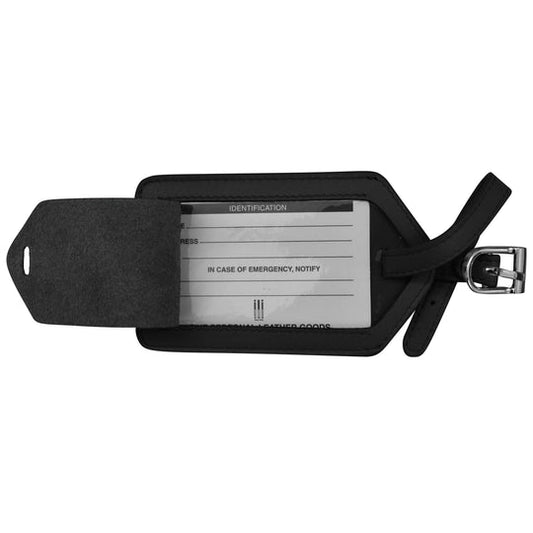 Leather Luggage Tag | Black