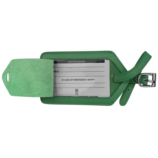 Leather Luggage Tag | Emerald