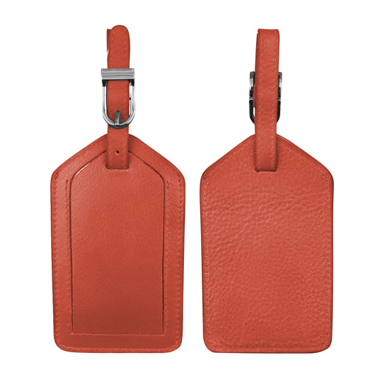 Leather Luggage Tag | Orange