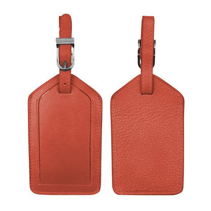Leather Luggage Tag | Orange