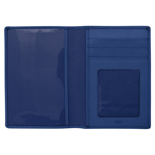 Leather Passport Wallet | Cobalt