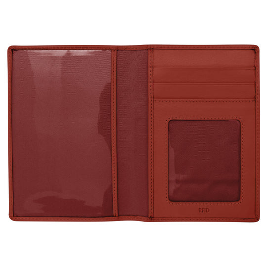 Leather Passport Wallet | Red
