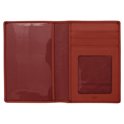 Leather Passport Wallet | Red