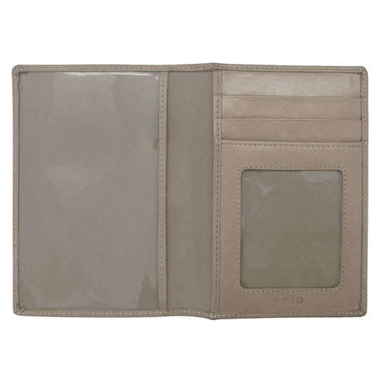 Leather Passport Wallet | Taupe