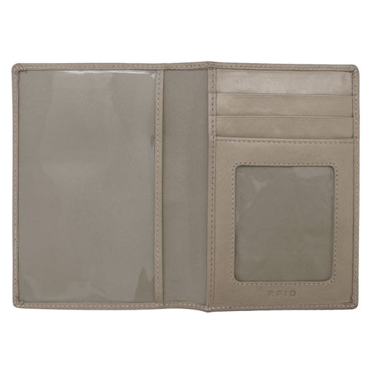 Leather Passport Wallet | Taupe