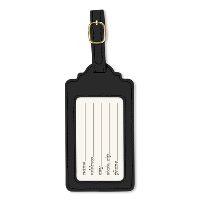 Fashion Luggage Tag | Black Floral