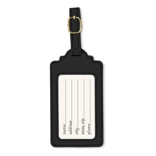 Fashion Luggage Tag | Black Floral