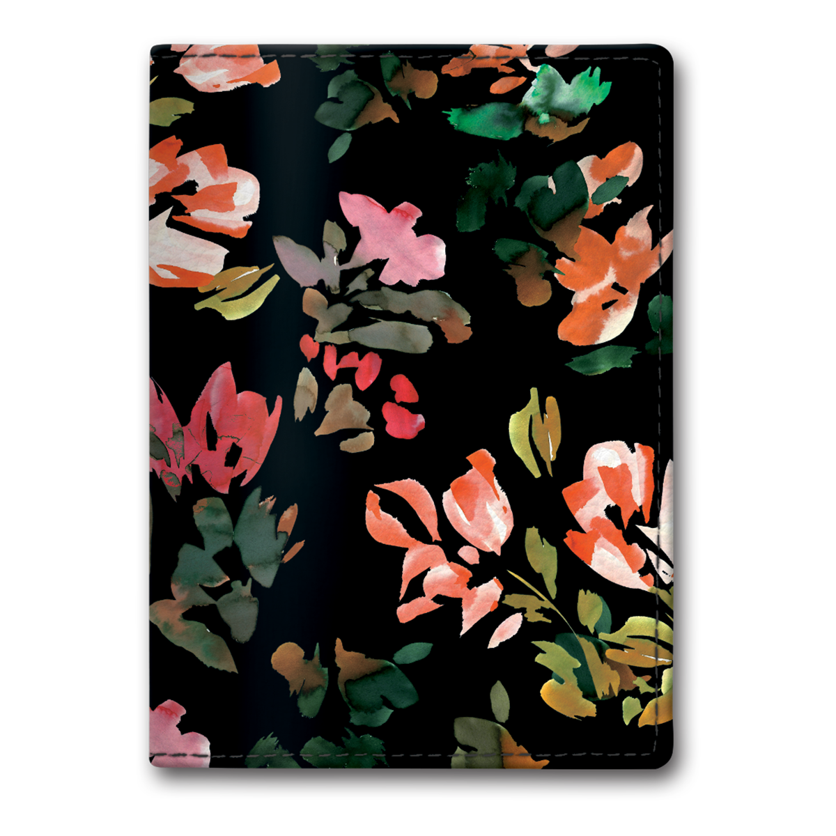 Fashion Passport Holder | Black Floral
